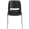 Emma and Oliver Ergonomic Chrome Stack Chair - 18" Seat Daycare Home School